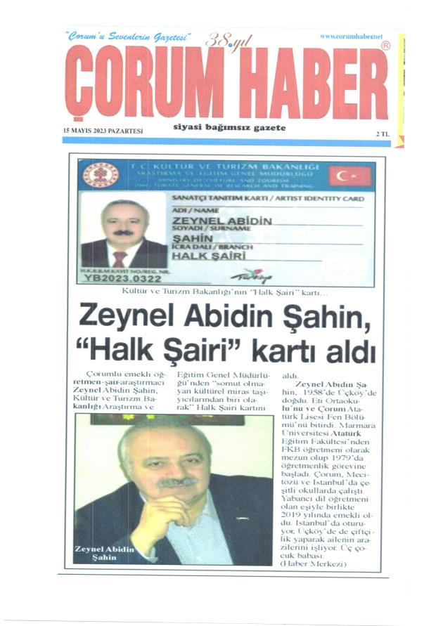 ZEYNEL ABİDİN ŞAHİN